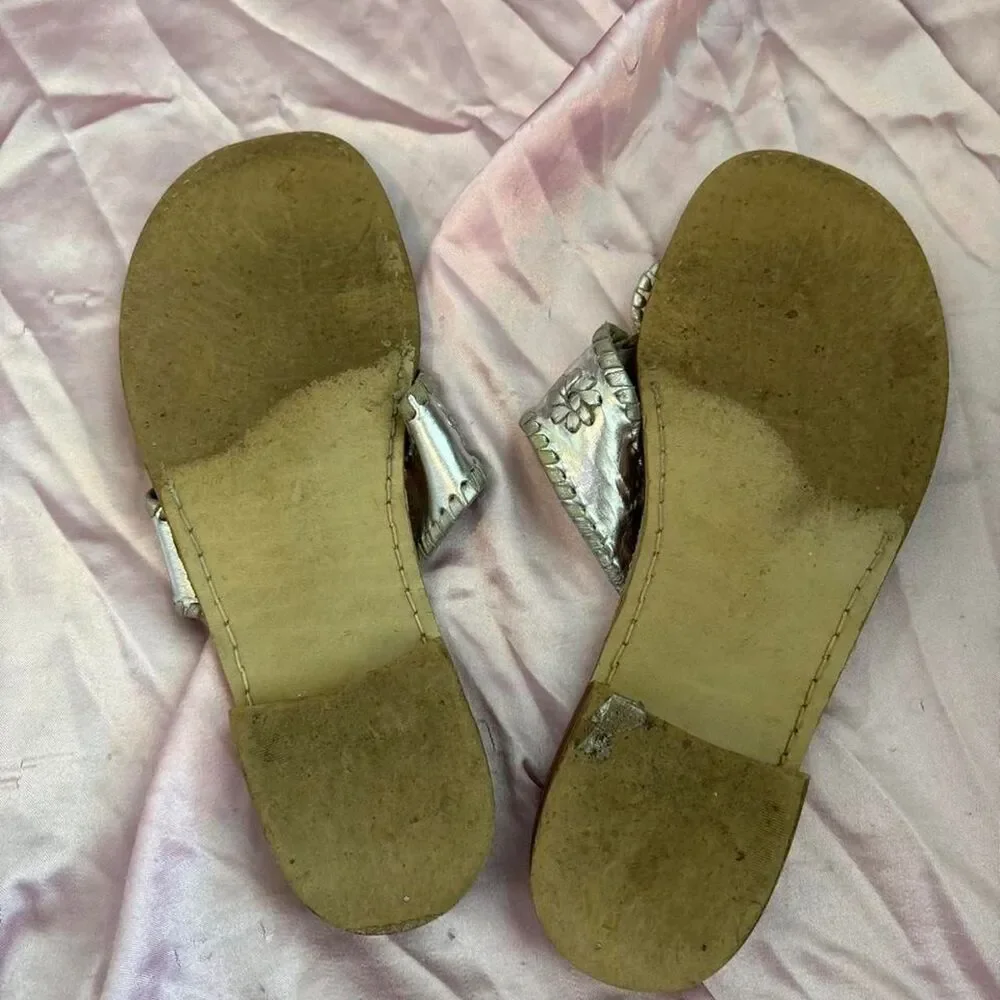 Jack-rogers Women's Silver and Gold Sandals